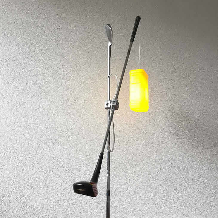 Loft&Light 57: upcycled golf clubs lamp by Gilbert de Rooij