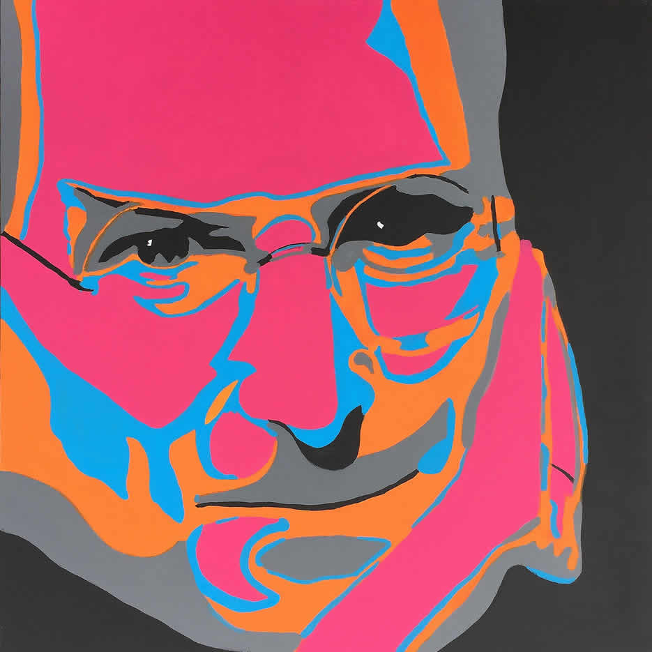 Thinkdifferent, Steve Jobs. acrylic painting – GilbertsDesign